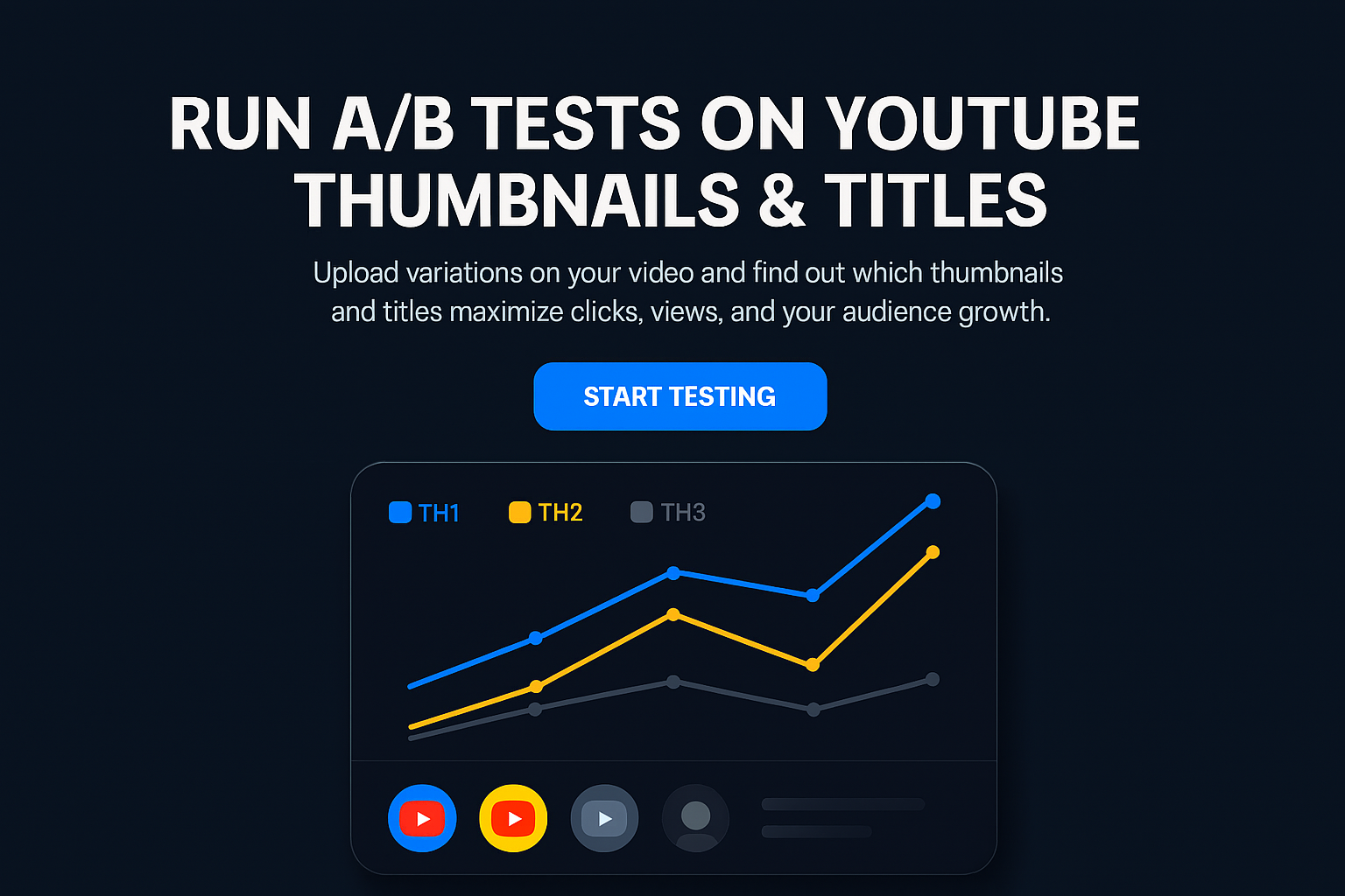 YouTube thumbnail A/B testing banner