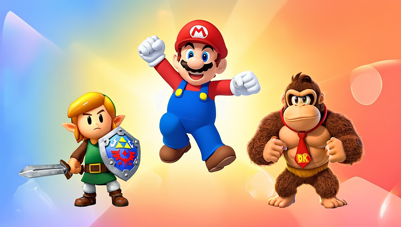 Budget Nintendo Switch Gamepads & Accessories hero banner with colorful characters