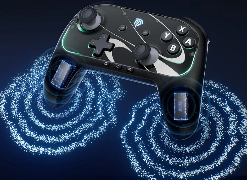 EasySMX S10 wireless gamepad — one of the best budget PC gamepads with TMR sticks, NFC, motion control and RGB