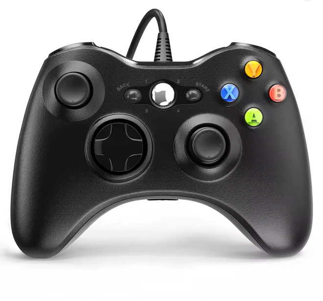 Turpow RH-Xbox 360 wired controller for PC and Xbox 360 – dual vibration, turbo, and ergonomic design