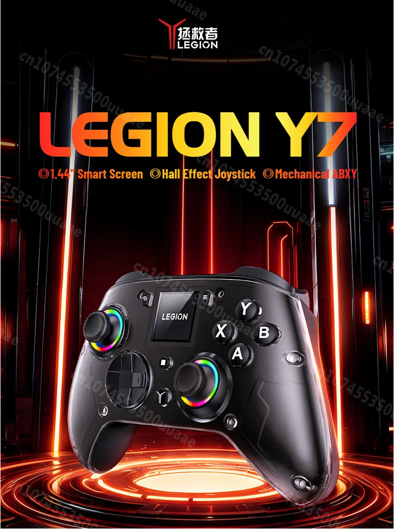 Lenovo LEGION Y7 wireless controller with 1.44-inch smart screen, Hall joysticks and Hall triggers