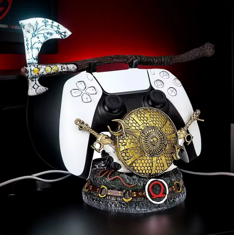 God of War themed controller holder stand for PS5, PS4 and Xbox