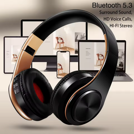 CATASSU wireless Bluetooth headphones with foldable design and stereo sound in multiple colors