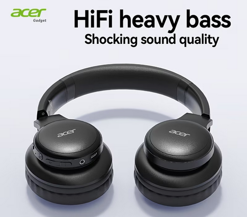 Acer Ohr559 wireless Bluetooth headphones with low-latency audio and over-ear comfort design