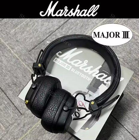 Marshall Major III wireless and wired headphones with classic rock design and 40mm dynamic drivers