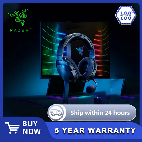 Razer Barracuda X wireless gaming headset with USB-C multi-platform 2.4GHz connectivity and detachable microphone